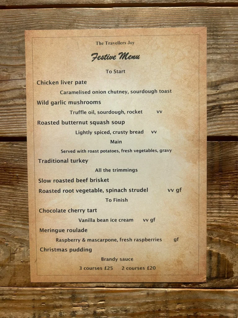 xmas menu